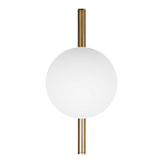 Бра с золотым основанием и белым плафоном в форме шара Bubble варинант исполнения - 4 | Loft Concept в Рязани