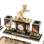 Настольный письменный набор из яшмы и долерита с декором в виде коня Manager Organizer варинант исполнения - 2 | Loft Concept в Рязани