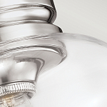 Потолочный светильник с прозрачным стеклянным плафоном в форме широкого колокола Feiss варинант исполнения - 2 | Loft Concept в Рязани