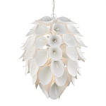 Люстра белая каплевидной формы из цветков лилии White Natural Lines варинант исполнения - 1 | Loft Concept в Рязани