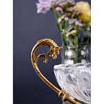 Чаша из прозрачного рельефного стекла на бронзовой подставке Eden Garden варинант исполнения - 3 | Loft Concept в Рязани