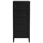 Комод узкий с 5-ю ящиками черный Silva Black Chest of Drawers варинант исполнения - 1 | Loft Concept в Рязани