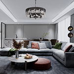 Люстра круглая из матового черного металла с подвесками из прозрачных стеклянных трубок Noir Tubes варинант исполнения - 12 | Loft Concept в Рязани