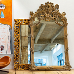 Зеркало настенное в ажурной раме с эффектом старины Classic Ornament Mirror варинант исполнения - 2 | Loft Concept в Рязани