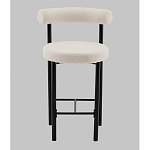 Стул полубарный Floreo букле молочный варинант исполнения - 4 | Loft Concept в Рязани