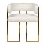 Стул букле бежевый с каркасом цвета матовое золото Tactility варинант исполнения - 1 | Loft Concept в Рязани