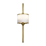 Бра вертикальное с белым полукруглым плафоном и длинным стержнем S Kichler варинант исполнения - 1 | Loft Concept в Рязани