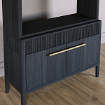 Стеллаж Primo с ящиками Черный дуб  варинант исполнения - 3 | Loft Concept в Рязани