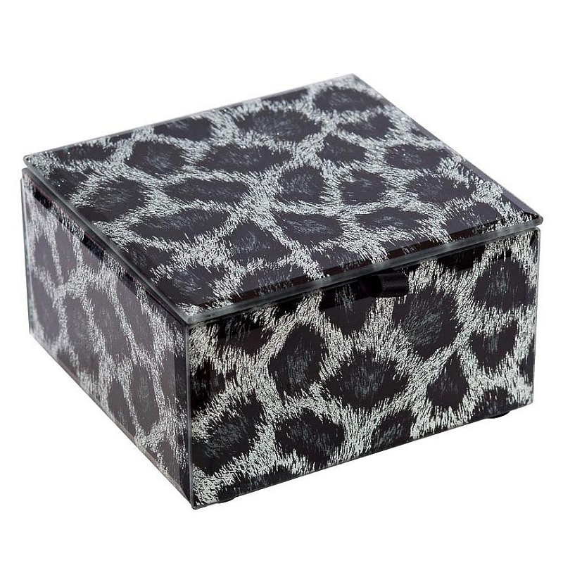 Шкатулка Snow Leopard Cube Серый Шкатулка Snow Leopard Cube Серый в Рязани | Loft Concept