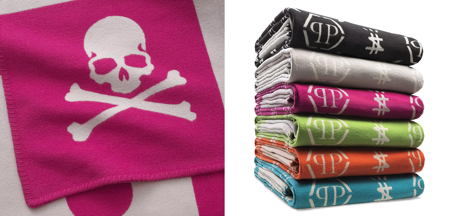 Плед Philipp Plein Plaid Cashmere Skull Pink Плед Philipp Plein Plaid Cashmere Skull Pink - Loft-Concept в Рязани