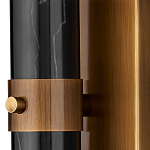 Бра цилиндрической формы чёрного цвета с 2-мя плафонами Marble Glow варинант исполнения - 4 | Loft Concept в Рязани