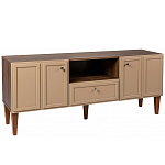 ТВ-тумба бежевая из массива бука с 2-мя дверками и ящиком Wenge Light варинант исполнения - 1 | Loft Concept в Рязани