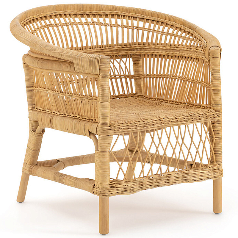 Кресло из ротанга Amadis Rattan Armchair Бежевый в Рязани | Loft Concept 