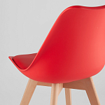 Стул с основой из пластика и мягким сиденьем Arvika Red варинант исполнения - 6 | Loft Concept в Рязани