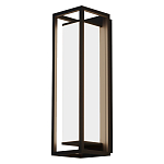 Уличный настенный светильник прямоугольный с чёрной рамкой Geometric Glow варинант исполнения - 1 | Loft Concept в Рязани