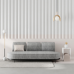 Стол приставной с овальными элементами бело-бежевого цвета NUN SIDE TABLE WHITE LIGHT MOCHA варинант исполнения - 2 | Loft Concept в Рязани