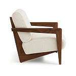 Кресло с обивкой из белого букле Armchair White Boucle варинант исполнения - 1 | Loft Concept в Рязани