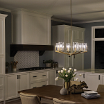 Люстра с 6-ю прозрачными цилиндрическими плафонами Kichler варинант исполнения - 8 | Loft Concept в Рязани