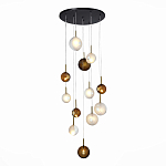 Люстра светодиодная с сферическими стеклянными плафонами Splatter варинант исполнения - 5 | Loft Concept в Рязани