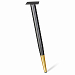 Стол обеденный с коричневой прямоугольной столешницей из керамики на четырех металлических ножках Brown Ceramics варинант исполнения - 3 | Loft Concept в Рязани