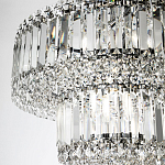 Круглая люстра с хрустальным декором Harmonica Crystal Round Chrome Chandelier варинант исполнения - 2 | Loft Concept в Рязани