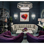 Диван трехместный велюровый серый Island of Comfort варинант исполнения - 5 | Loft Concept в Рязани