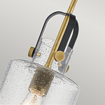 Подвесной светильник с цилиндрическим плафоном из прозрачного стекла с пузырьками Kichler варинант исполнения - 4 | Loft Concept в Рязани