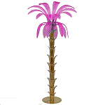 Торшер Glass Decorated Palm Floor Lamp Pink Листья Пальмы  варинант исполнения - 3 | Loft Concept в Рязани