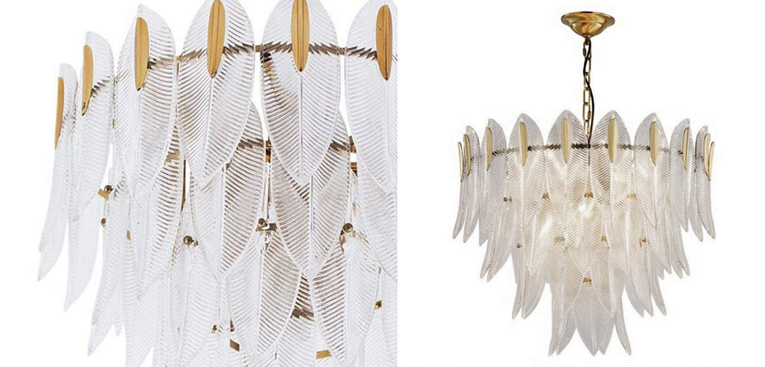 Люстра Textured Glass Petals Chandelier Люстра Textured Glass Petals Chandelier - Loft-Concept в Рязани