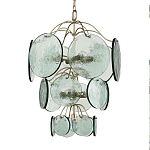 Люстра с каскадом из круглых декоративных элементов Discs of Light варинант исполнения - 2 | Loft Concept в Рязани