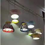 Подвесные светильники в виде чаши с цветочным блюдцем Flower Reversal варинант исполнения - 6 | Loft Concept в Рязани