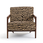 Кресло с обивкой из шенилла с тигровым принтом Tiger Chair варинант исполнения - 1 | Loft Concept в Рязани