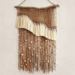 Дизайнерское Панно Дюна Макраме из нитей и бусин Wall Panel Dune варинант исполнения - 2 | Loft Concept в Рязани