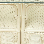 Комплект обеденный из ротанга Eloise grand white варинант исполнения - 14 | Loft Concept в Рязани