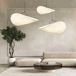 Подвесной светильник с белым тканевым плафоном в форме облака Crystal Cloud Junction варинант исполнения - 8 | Loft Concept в Рязани