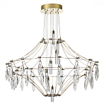 Люстра подвесная из металла с прозрачными подвесками из хрусталя Quasar 93 варинант исполнения - 2 | Loft Concept в Рязани