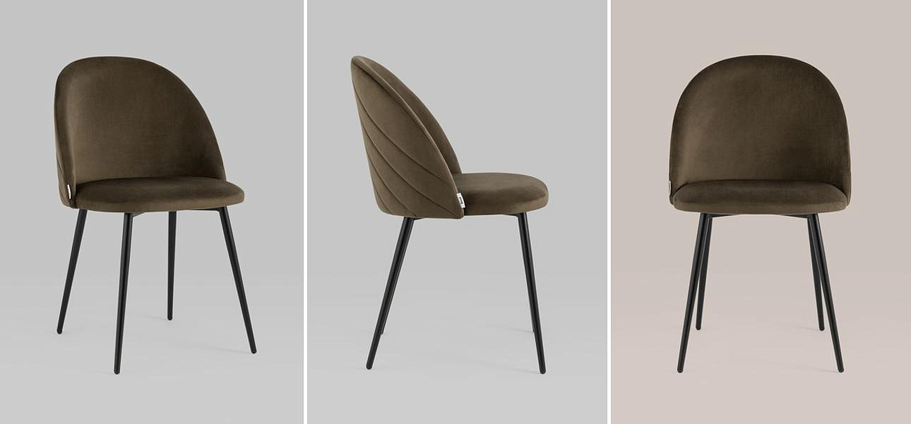Стул Коричневый Велюр Miruna Leaf Chair Стул Коричневый Велюр Miruna Leaf Chair - Loft-Concept в Рязани