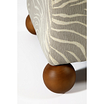 Банкетка Wakonda Gray Zebra с деревянными шариками  варинант исполнения - 5 | Loft Concept в Рязани