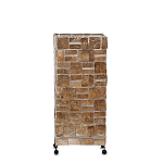 Торшер из перламутра на металлическом каркасе Indonesian Tower 2 варинант исполнения - 2 | Loft Concept в Рязани