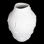 Декоративная ваза белая керамическая с абстрактным объемным декором Molecule Collection варинант исполнения - 3 | Loft Concept в Рязани