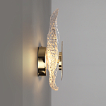 Бра с рельефным волнообразным стеклянным плафоном и вставкой из мрамора Liquid Stone варинант исполнения - 2 | Loft Concept в Рязани