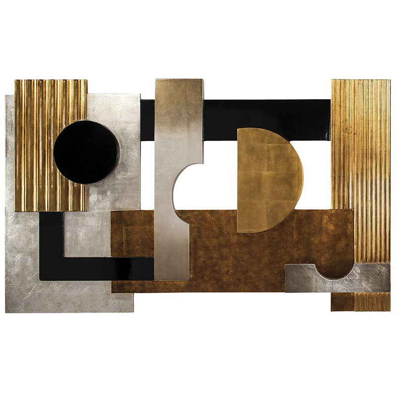 Настенный декор Abstract Geometry Латунь Черный Серебряный Настенный декор Abstract Geometry Латунь Черный Серебряный в Рязани | Loft Concept