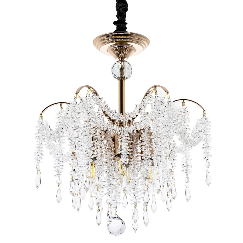 Люстра с хрустальными подвесками Crystal Classic Fairytree Chandelier 8 Золотой Прозрачное Стекло Люстра с хрустальными подвесками Crystal Classic Fairytree Chandelier 8 Золотой Прозрачное Стекло в Рязани | Loft Concept