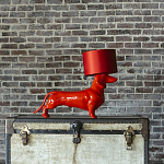 Настольная лампа COLLECTION OF DOGS с абажуром Такса варинант исполнения - 2 | Loft Concept в Рязани