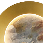 Бра в форме диска цвета латунь Brass Borders варинант исполнения - 3 | Loft Concept в Рязани