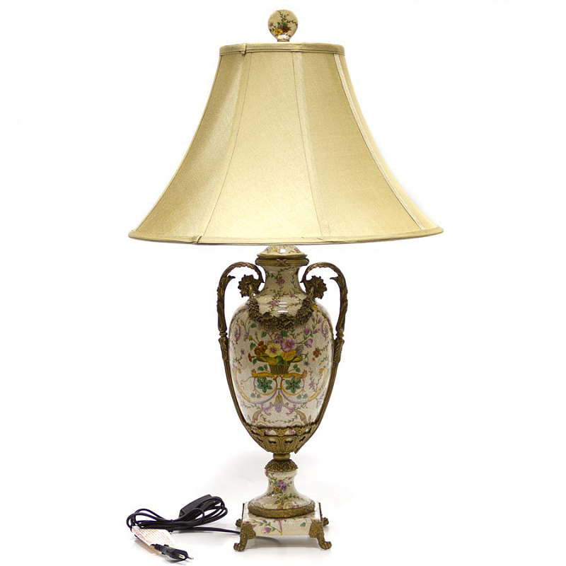 Настольная лампа Flower Wreath Lamp Белый Бронза Бежевый в Рязани | Loft Concept 