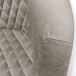 Барный стул со спинкой и мягкой обивкой с ромбами на 4-х деревянных ножках Бежевый Велюр Ava Charm варинант исполнения - 4 | Loft Concept в Рязани