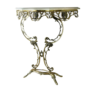 Консоль из бронзы с мраморной столешницей Bronze De Console