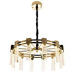 Люстра с прямоугольными хрустальными плафонами Glass Rectangles Gold Chandelier 60 варинант исполнения - 3 | Loft Concept в Рязани