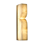 Бра с изогнутым плафоном из белого алебастра на прямоугольном основании Cryptocrystalline Stone варинант исполнения - 3 | Loft Concept в Рязани